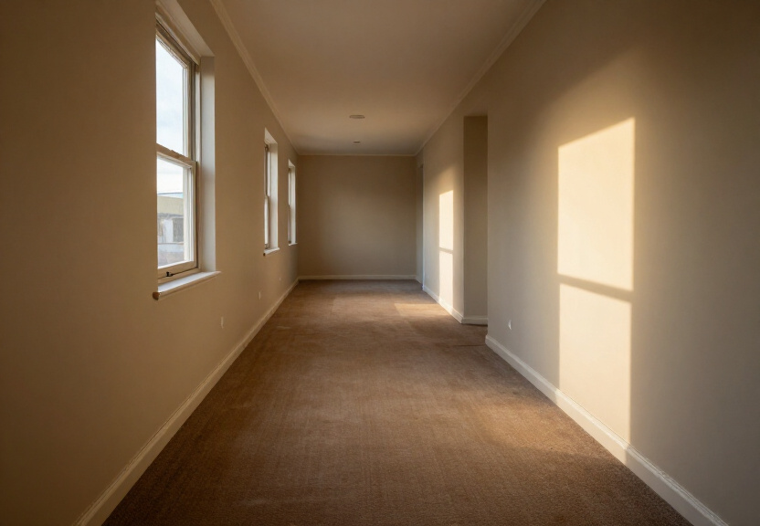 Restored living room in East Hills after flood damage repair
